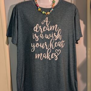 Blue Graphic Tee with Inspirational Quote
